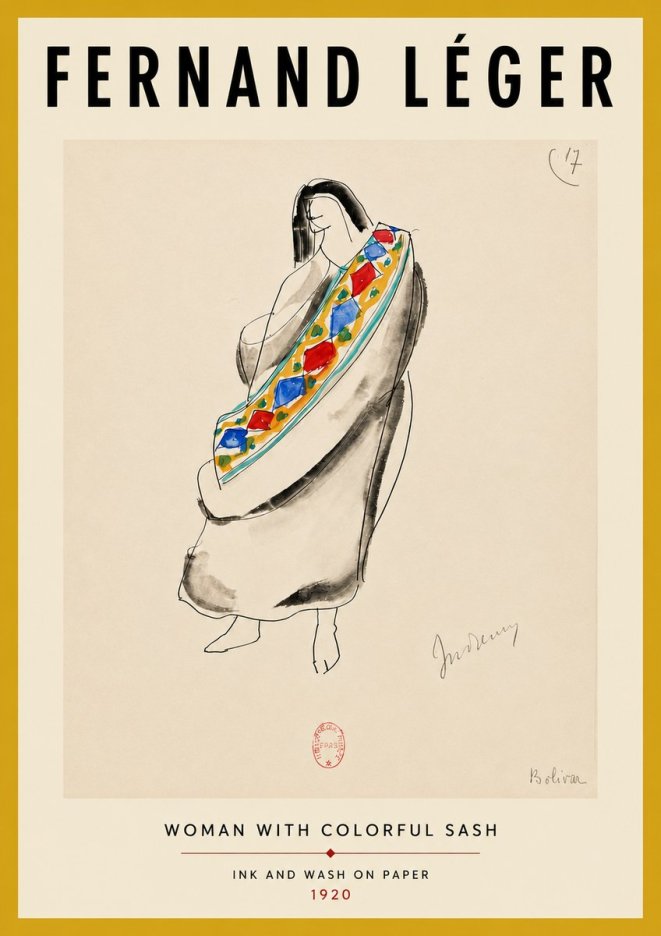 Fernand Léger Indienne, Bolivia No4 - Plakat