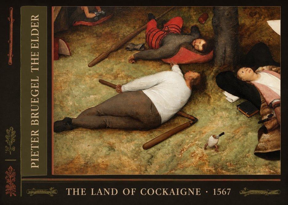Pieter Bruegel The Land of Cockaigne I No2 - Plakat