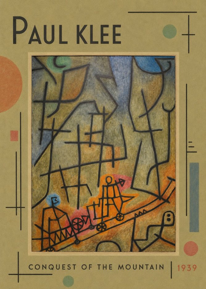 Paul Klee Conquest of the Mountain II No3 - Plakat