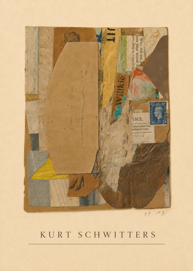Kurt Schwitters Abstract Merz Collage No4 - Plakat