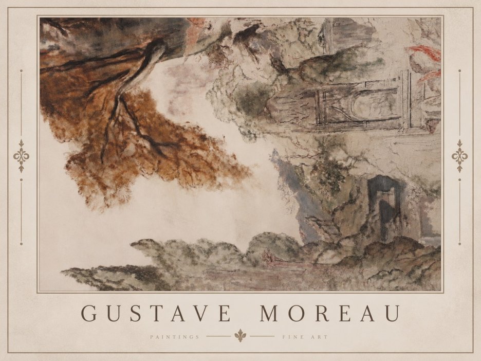 Gustave Moreau Architectural Study No3 - Plakat