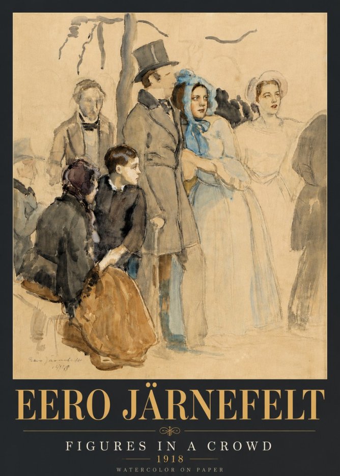 Eero Järnefelt Figures in a Crowd No6 - Plakat