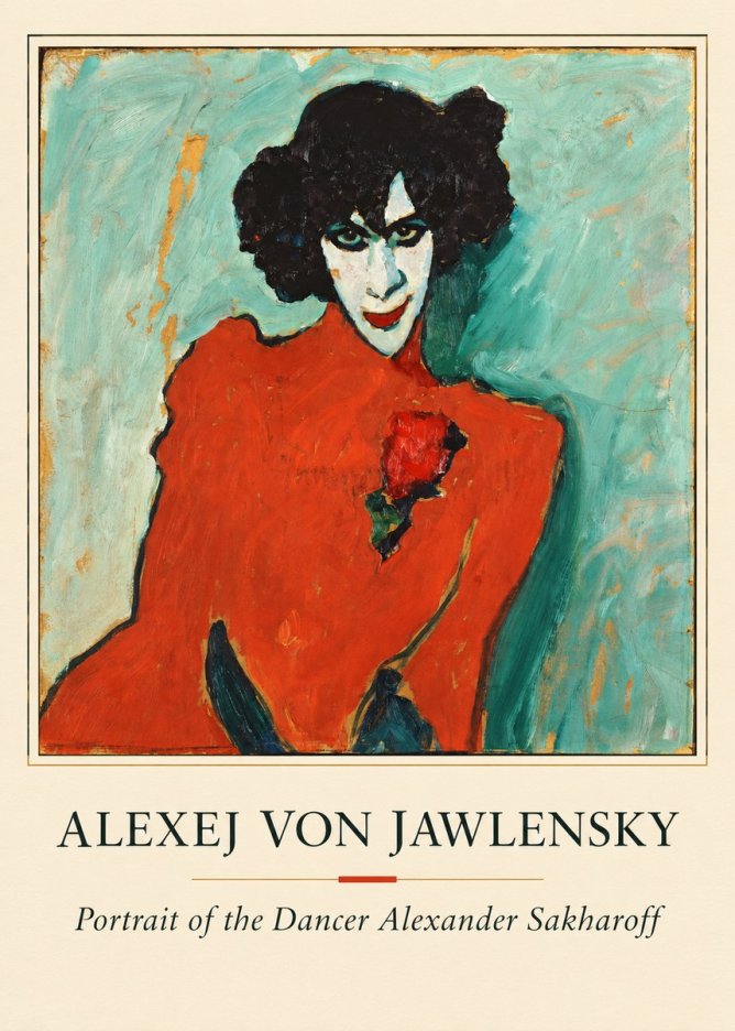 Alexej von Jawlensky Portrait of the Dancer Alexander Sakharoff No3 - Plakat