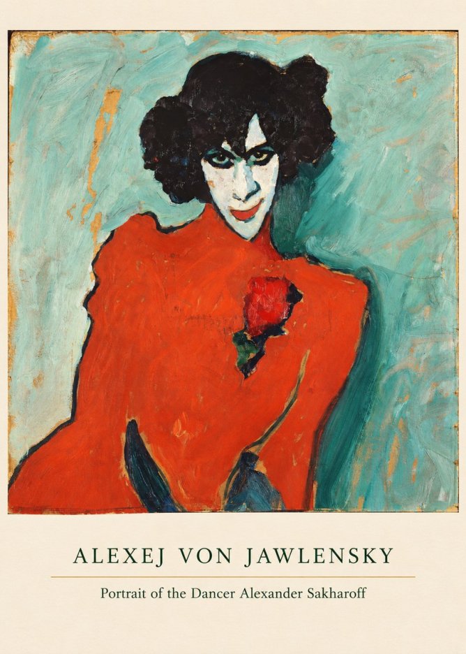Alexej von Jawlensky Portrait of the Dancer Alexander Sakharoff No5 - Plakat