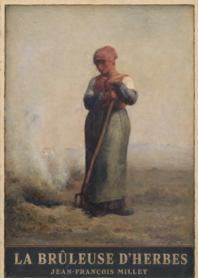 Jean-François Millet La Brûleuse D'herbes No3 - Plakat