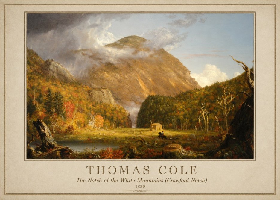 Thomas Cole The Notch of the White Mountains (Crawford Notch) No3 - Plakat