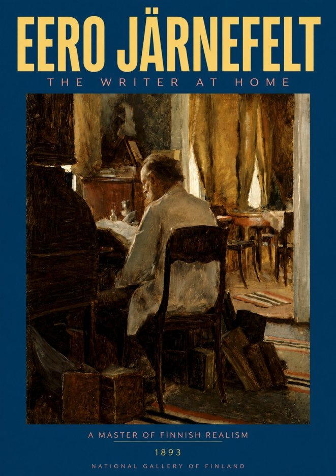 Eero Järnefelt The Writer at Home No3 - Plakat
