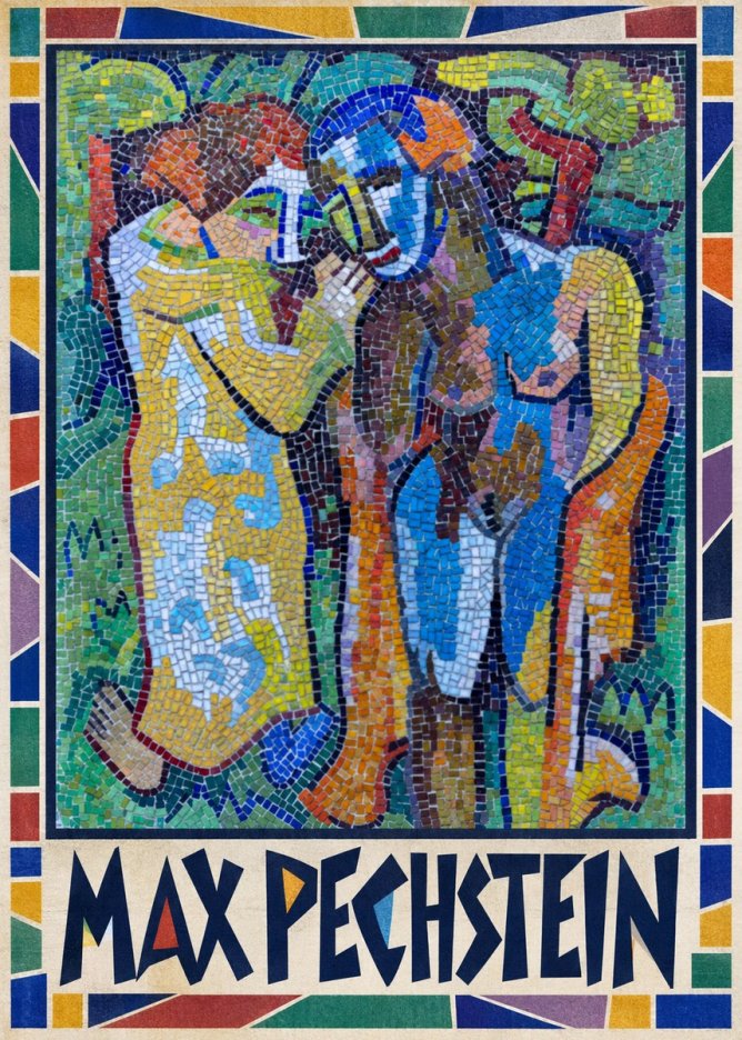 Max Pechstein Couple in Mosaic No3 - Plakat