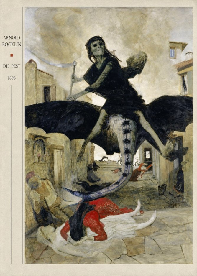 Arnold Böcklin Die Pest II No4 - Plakat