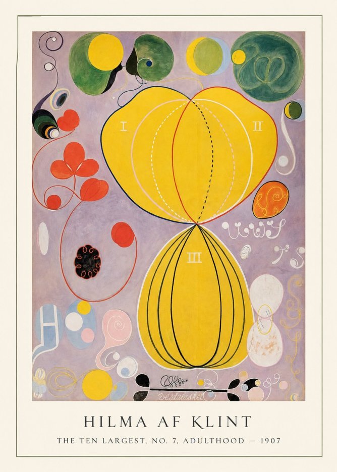 Hilma af Klint The Ten Largest, No. 7, Adulthood No1 - Plakat