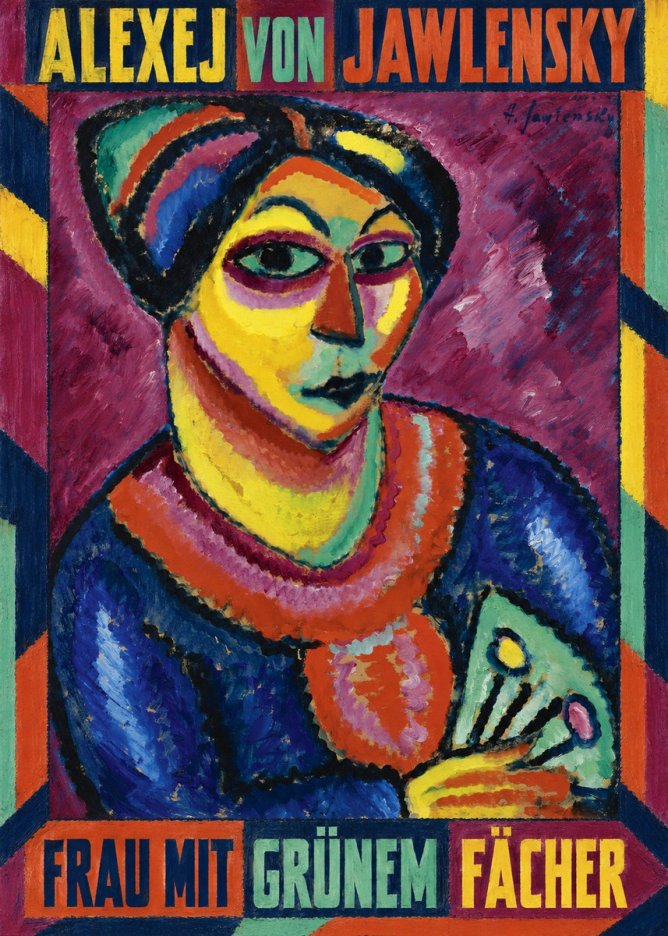 Alexej von Jawlensky Frau Mit Grünem Fächer No1 - Plakat