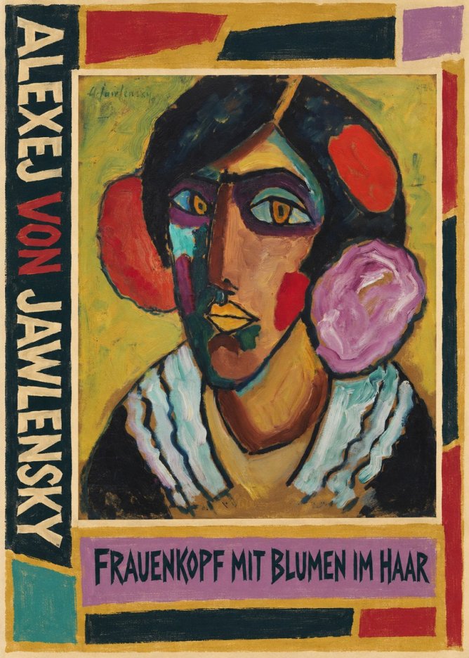 Alexej von Jawlensky Frauenkopf Mit Blumen Im Haar No2 - Plakat