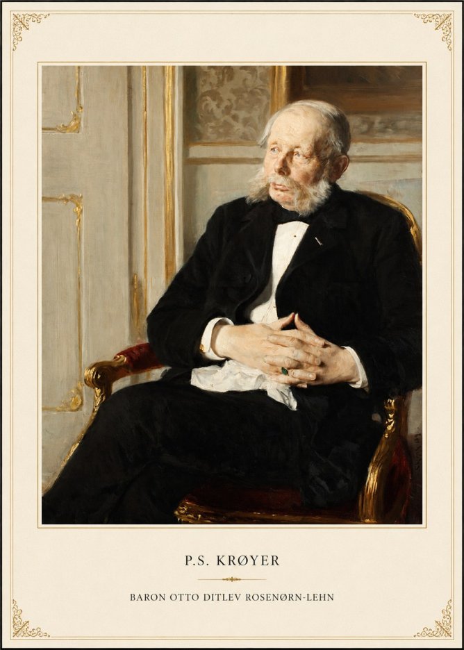 P.S. Krøyer Baron Otto Ditlev Rosenørn-lehn No4 - Plakat