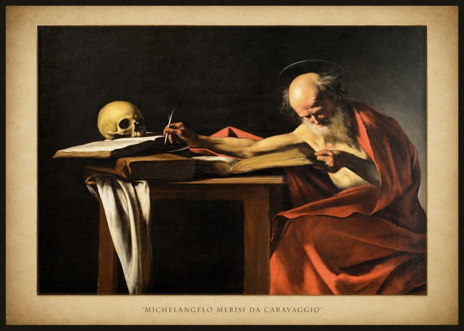 Michelangelo Merisi da Caravaggio Saint Jerome Writing II No4 - Plakat