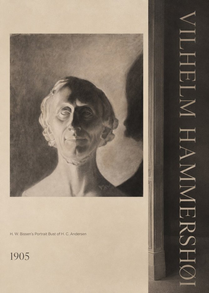 Vilhelm Hammershøi H. W. Bissen's Portrait Bust of H. C. Andersen No2 - Plakat