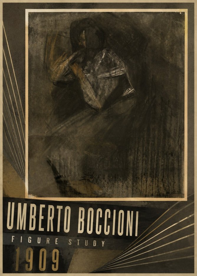 Umberto Boccioni Figure Study I No3 - Plakat