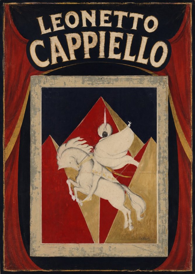 Leonetto Cappiello Rider on a White Horse No5 - Plakat