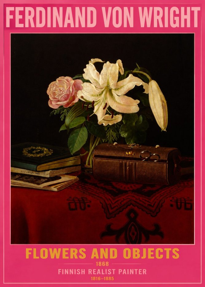 Ferdinand von Wright Flowers and Objets No2 - Plakat