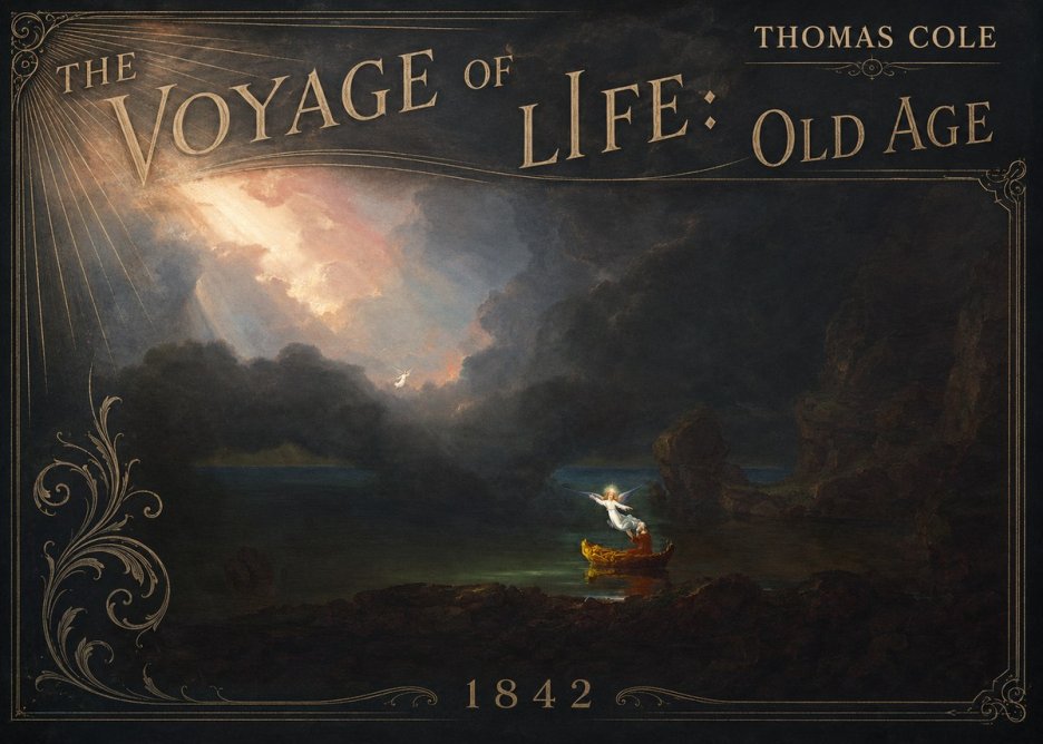 Thomas Cole The Voyage of Life: Old Age III No2 - Plakat