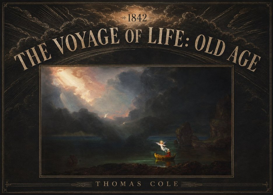 Thomas Cole The Voyage of Life: Old Age III No5 - Plakat