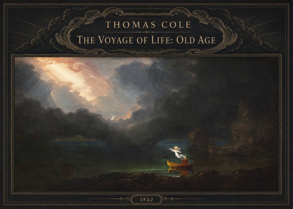 Thomas Cole The Voyage of Life: Old Age III No6 - Plakat