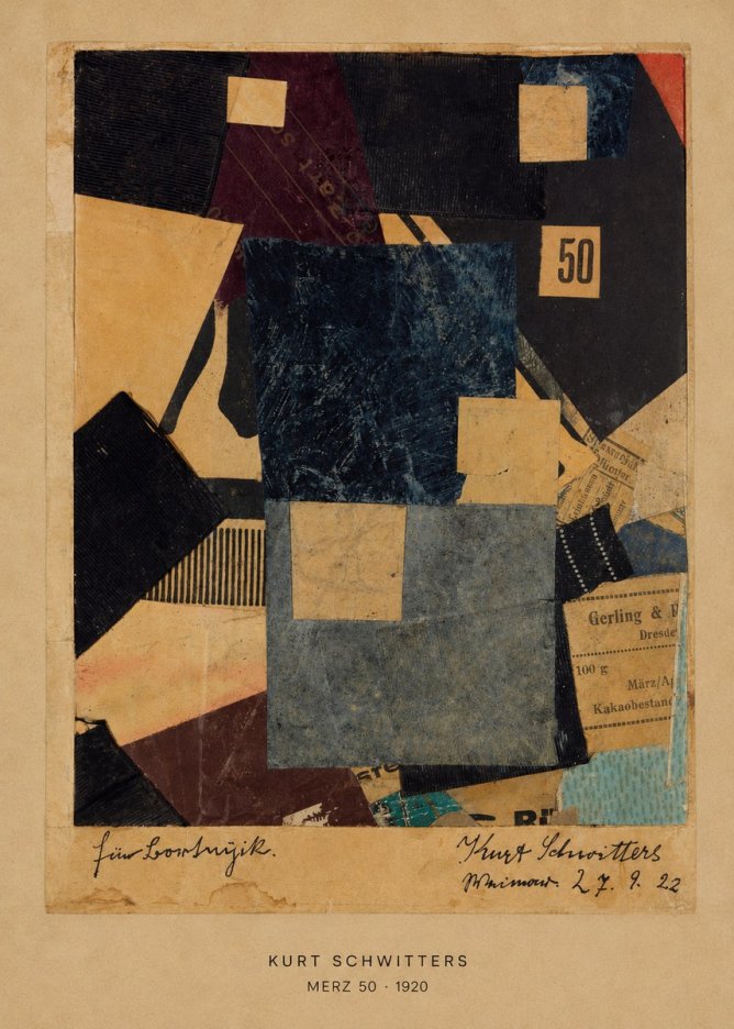 Kurt Schwitters Merz 50 No6 - Plakat