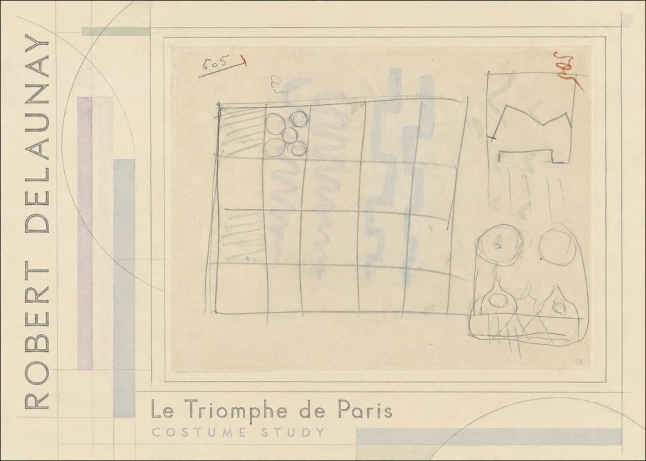 Robert Delaunay Le Triomphe De Paris - Costume Study No2 - Plakat