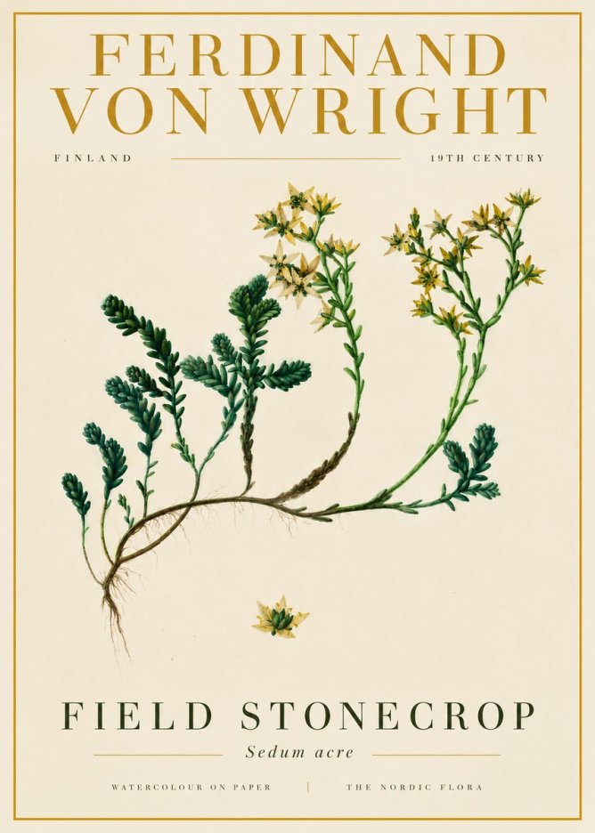 Ferdinand von Wright Botanical Study No6 - Plakat