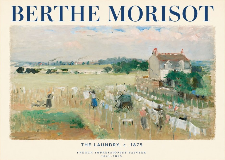 Berthe Morisot The Laundry No5 - Plakat