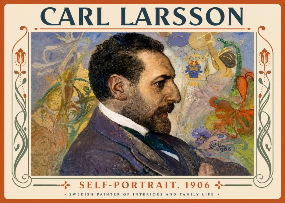 Carl Larsson Self-portrait. 1906 No5 - Plakat