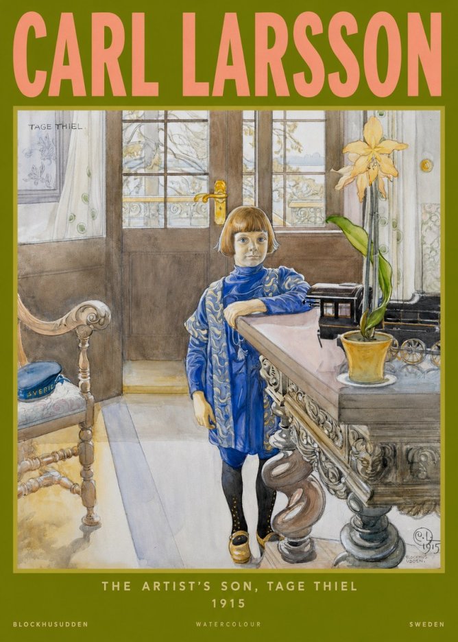 Carl Larsson The Artist's Son, Tage Thiel No2 - Plakat