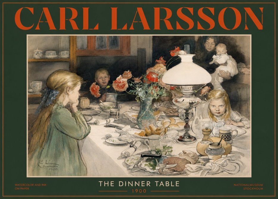 Carl Larsson The Dinner Table No5 - Plakat