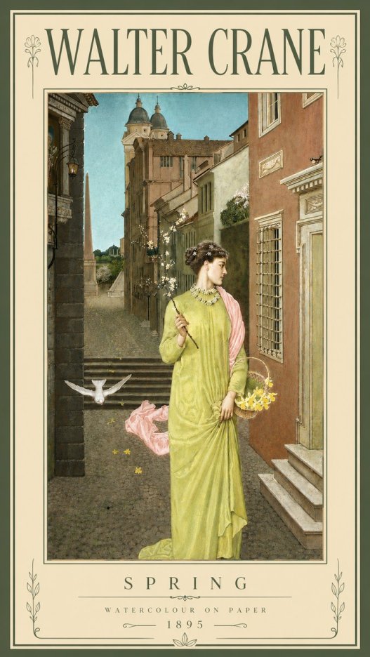 Walter Crane Spring No6 - Plakat