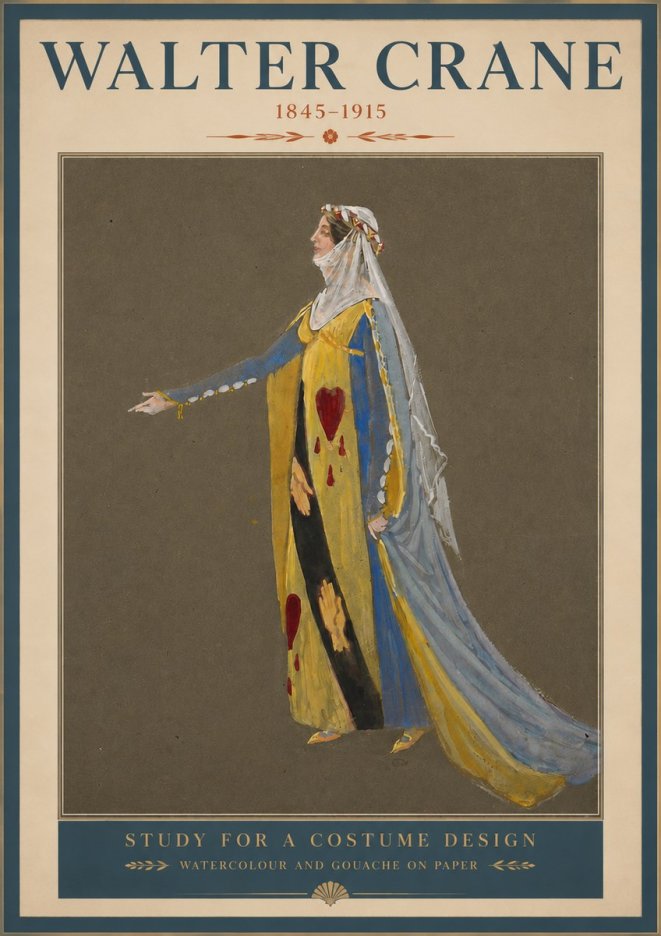 Walter Crane Study for a Costume Design No2 - Plakat