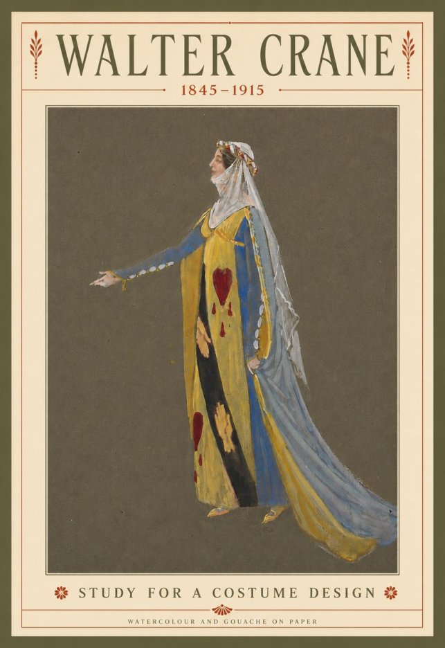 Walter Crane Study for a Costume Design No3 - Plakat
