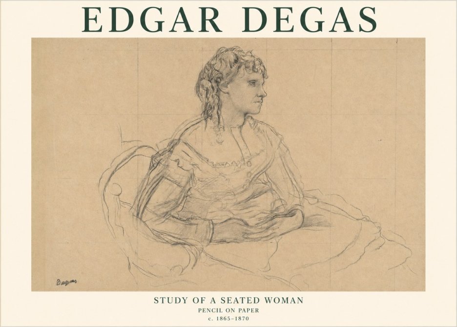 Edgar Degas Study of a Seated Woman No1 - Plakat