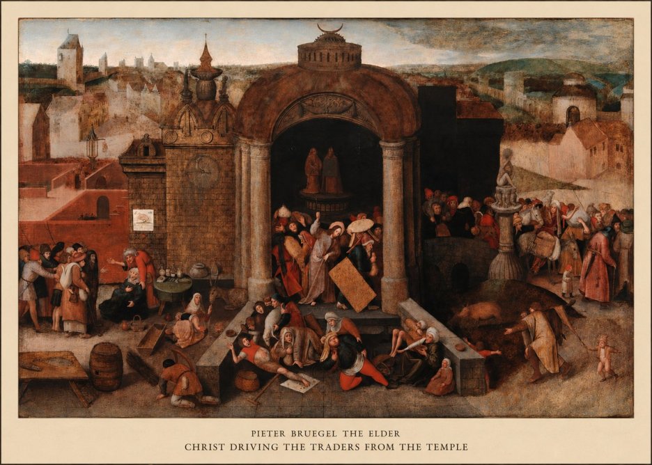 Pieter Bruegel Christ Driving the Traders from the Temple No5 - Plakat