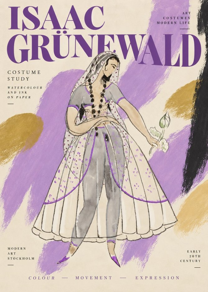 Isaac Grünewald Costume Study IV No2 - Plakat