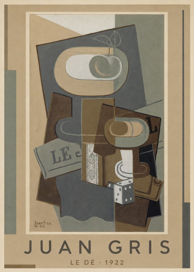Juan Gris Le Dé No1 - Plakat