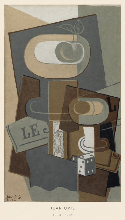 Juan Gris Le Dé No6 - Plakat