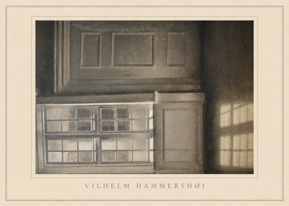 Vilhelm Hammershøi Interior with Window No5 - Plakat