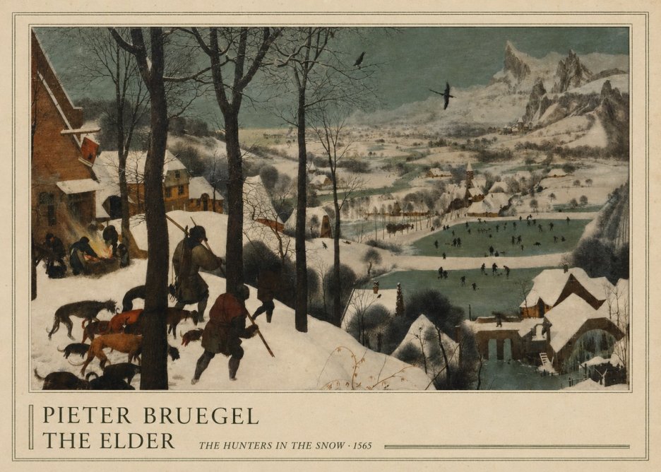 Pieter Bruegel The Hunters in the Snow II No4 - Plakat