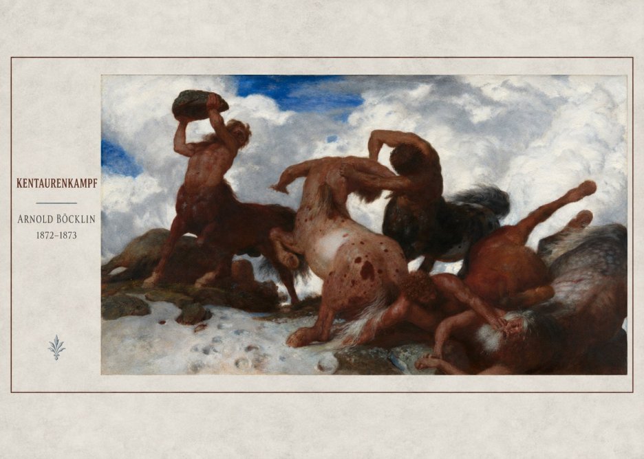 Arnold Böcklin Kentaurenkampf No3 - Plakat