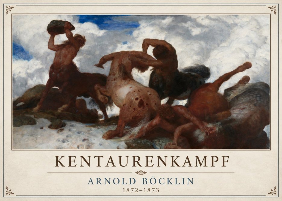 Arnold Böcklin Kentaurenkampf No4 - Plakat