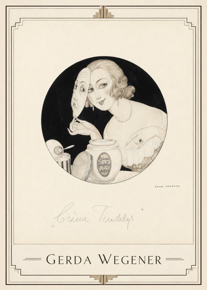 Gerda Wegener Crème Teindelys I No1 - Plakat