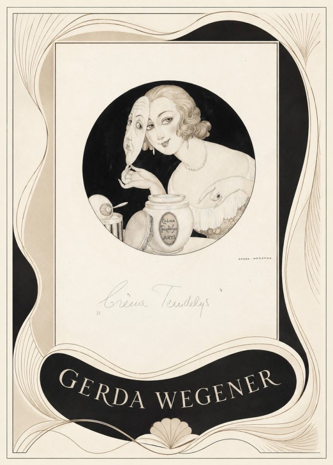 Gerda Wegener Crème Teindelys I No3 - Plakat