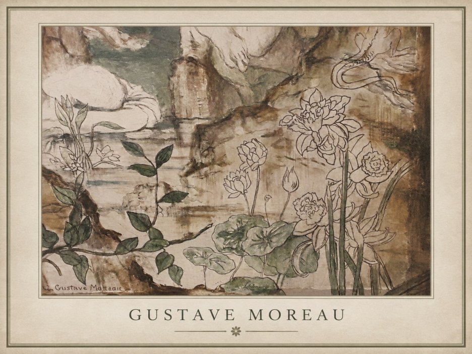 Gustave Moreau Floral Study No1 - Plakat