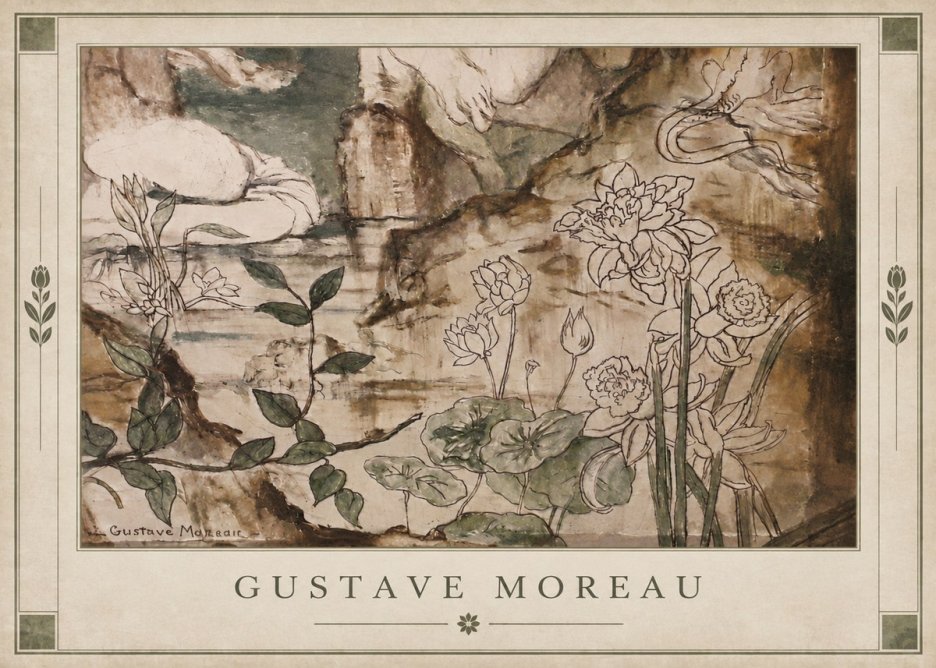 Gustave Moreau Floral Study No3 - Plakat