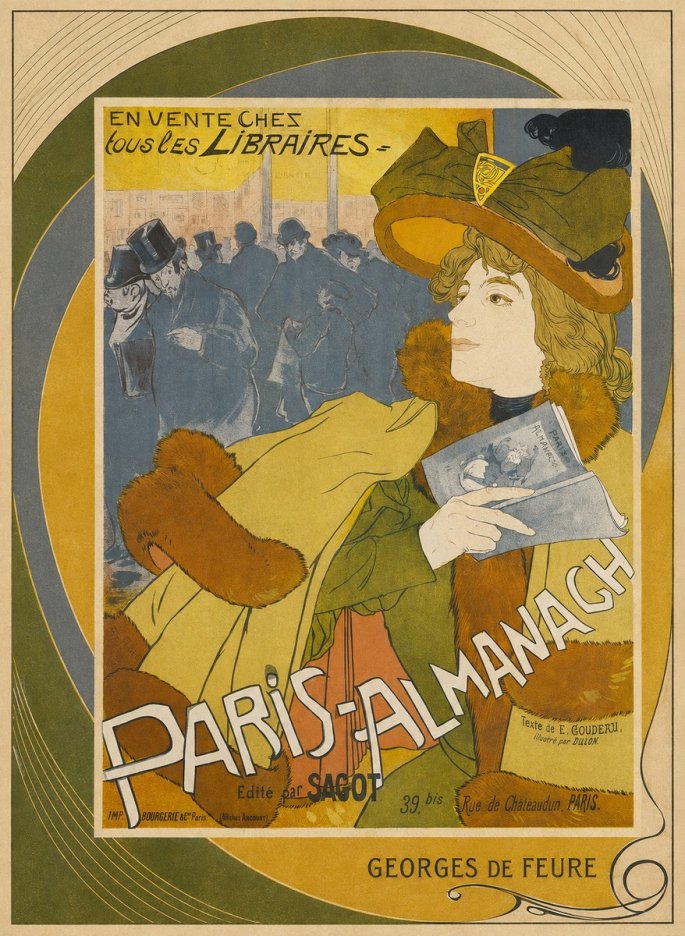 Georges de Feure Paris-almanach I No3 - Plakat