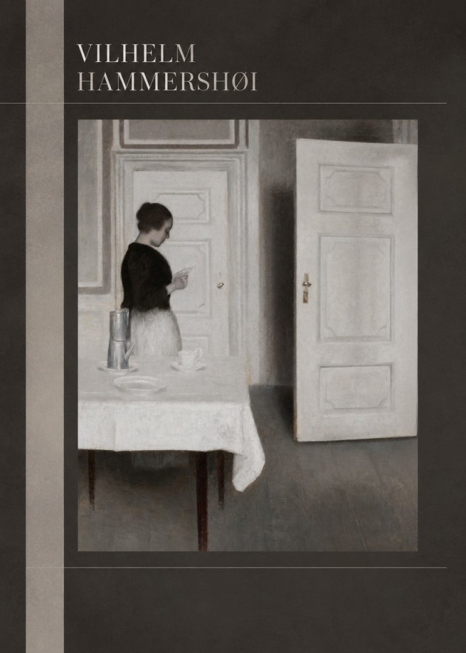 Vilhelm Hammershøi Interior with a Woman Reading a Letter No5 - Plakat